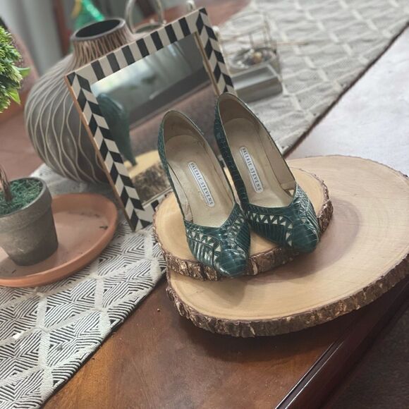 Vintage Valerie Stephens Snakeskin Pumps, SZ 6.5 - Picture 3 of 6